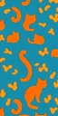 Placeholder: Wallpaper cat orange minimalist