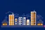 Placeholder: webpage background hero image for real estate company modern minimalist illustration
