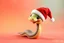Placeholder: Cute Cartoon Snake. Chinese 2025 New Year symbol, happy animal character mascot in Santa hat. Happy funny serpent with spots on skin. 3D illustration isolated on colorful background