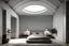 Placeholder: arched ceiling modern minimalist bedroom