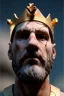 Placeholder: Ultra Realistic image, Roman sculpture, white marble material, Lionel Messi, gold crown of natural thorns, god crown, Renaissance style, sun rays background, waist up portrait, gold flecks, epic, celestial, cinematic lighting, God lights, 4k resolution, smooth details, soft lighting, unreal engine 5, art station, substance 3d.