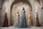 Placeholder: Fra Angelico mural building Art Azzedine Alaia-Emily Riggs Tolkien Westeros Art fashion pop StarWars Velvet jelly translucent surreal Avant-Garde Gown, Otherworldly, HD faces youngs Beautiful girls, 8K, vintage