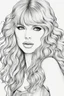 Placeholder: coloring pages of taylor swift for adults, Designs Black and white, No Shading