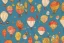 Placeholder: giftwrap pattern with watercolor of hot air balloons, children's book illustration, white parchment paper, wrapping paper, white linen, in the style of e. h. shepard, in the style of classic winnie the pooh