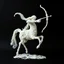 Placeholder: 2D yarn art, minimalism, Male Centaur in an aiming a bow and arrow pose made entirely out of white yarn, dark negative space, extreme contrast, concept art, stunning, dramatic, intricate details