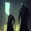 Placeholder: evil king in black leather gown, angry, emperious, 8k resolution concept art portrait by Greg Rutkowski, cyberpunk2077