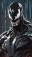 Placeholder: Venom mix with machine in solo leveling shadow artstyle, cyberpunk them, intricate details, highly detailed, high details, detailed portrait, masterpiece,ultra detailed,best quality