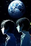 Placeholder: THE MOON HIDDEN SHADOWY FIGURES waking up transformation STYLE OF HIROKU OGAI