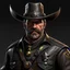 Placeholder: wild west sheriff grimdark realistic