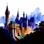 Placeholder: dnd, fantasy, watercolour, large strokes, stylistic, landscape, illustration, capital city, opulent, magnificent, medieval