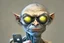 Placeholder: Gollum character from lords of the ring,using iphone with visible apple logo,wearing cool sunglass,realistic,highy detailed