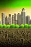 Placeholder: city growing from soil like plants