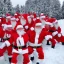 Placeholder: santa army made out of snow