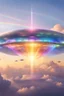 Placeholder: ufo rainbow, cité cristal très futuriste ultra moderne, ufos fleet, intergalactic,