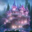 Placeholder: a magical flower bleu pink house in the woods, pink vertical, blue lake,sharp, vines, candlelit, endor, ornate, elegant, highly detailed, artstation, concept art, smooth, sharp focus, illustration, 8k, splash art, wallpaper, key visual