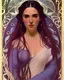 Placeholder: art by alfons mucha, full body image of 25-year old Jennifer Connelly