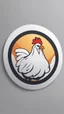 Placeholder: Generate a circular sticker design with the text 'Chicken' in the center. Ensure the background is clean and minimalist, providing a polished and professional appearance. The focus should be on the clarity of the text and the simplicity of the overall design, making it suitable for various applications.