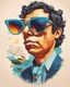 Placeholder: Gustavo Petro Art illustration sunglasses