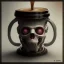 Placeholder: a coffee mug, realistic, made in octane, cinematic, ultra-realistic, extremely detailed octane rendering, 8K, VRAY Super Real ar 2:3, dof photorealistic futuristic 50mm lens hard lighting dark gray tintype photograph, realistic lighting, sepia color