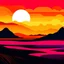 Placeholder: Vector graphics of a maximalistic landscape, nothingness, strong colors