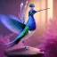 Placeholder: peacock, humming bird, fantasy art, Unreal Engine 5, lens macro,sharp focus, realistic, hyper detailed, studio lighting, neon light ambient, crystalized