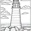 Placeholder: coloring book image of a lighthouse, blank