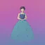 Placeholder: A portrait very beautiful woman ,smiling, longs hairs, atmospheric, realistic, cinematic lighting, pink blue light, 8k, galactic atmosphere, flowers