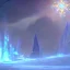 Placeholder: celestial, ice crystals, snow, icicles, reflections