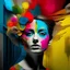 Placeholder: Photomontage, layered colorful art,
