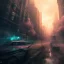 Placeholder: 3d anime, Alien post apocalyptic night city, amazing detail, realistic, flowers, 8K, cinematic lighting, unreal engine