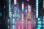 Placeholder: Cinematic, romantic, atmospheric, night, Tokyo, dark, rain, high definition, blue neon lights, blender 3d