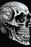 Placeholder: greek sculpturestyled human skull illustration