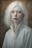 Placeholder: lady with three eyes, bizarr, surreal, albino, photorealistic, high resolution