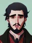 Placeholder: Portrait of a 30 year old strange gay wizard like John Snow