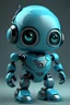 Placeholder: Stylized kawai mini robot in animation style 3d