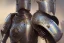 Placeholder: shining medieval knight armor pieces, majestic, great pose, realistic, detailed, metallic, digital painting, Unreal Engine 5