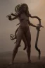 Placeholder: full-length persona, detailed, sword in hand, gorgon medusa