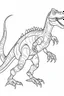 Placeholder: dibujo de dinosaurio con dos piernas y dos brazos en estilo de lineas continuas