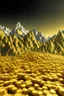 Placeholder: haz un fondo de un grafico de trading con montañas de dinero en el medio de la foto, el dinero que sea dorado, que se vea el dinero, con montañas de dolares doradas en el medio de la foto