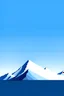 Placeholder: minimalist ski mountain blue sky