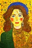 Placeholder: Less Matter, More Energy; Electric Lowbrow 70's artwork in the style of Gustav Klimt