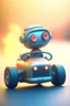 Placeholder: cute robot in racing car, motion blur, smoke, 4k, downlight, soft light, depth of field, photorealism, trending on art station