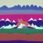 Placeholder: Claymation mountain skyline,Rudolph the red noise reindeer, beautiful, pastel blue, Patel pink, pastel purple, pastel green, white