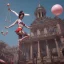 Placeholder: Ultra realistic circus scene. Classic acrobat woman, waist up view, Wes Anderson style, happy, bubbles, highly detailed, concept art, unreal engine 5, god rays, ray tracing, RTX, lumen lighting, ultra detail, volumetric lighting, 3d, finely drawn, high definition, high resolution.