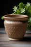 Placeholder: textured flower pot with stars
