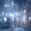 Placeholder: winter landscape, bells, ice, dreamy, science fiction