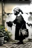 Placeholder: poor hang-baked Balkan carrying bags grandma silhouette banksy