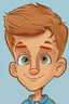 Placeholder: Young boy portrait in cartoon style.