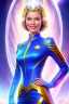 Placeholder: young cosmic woman smile, admiral from the future, one fine whole face, large cosmic forehead, crystalline skin, expressive blue eyes, blue hair, smiling lips, very nice smile, costume pleiadian,rainbow ufo Beautiful tall woman pleiadian Galactic commander, ship, perfect datailed golden galactic suit, high rank, long hair, hand whit five perfect detailed finger, amazing big blue eyes, smilling mouth, high drfinition lips, cosmic happiness, bright colors, blue, pink, gold, jewels, realistic