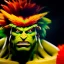 Placeholder: Ultra detailed fullbody Portrait in oil on canvas of Street Fighter- Blanka,extremely detailed digital painting,ultrarealistic skin,intense stare, extremely detailed face, crystal clear eyes, mystical colors ,perfectly centered image, perfect composition, rim light, beautiful lighting,masterpiece ,8k, stunning scene, raytracing, anatomically correct, in the style of Simon Bisley and Ohrai Noriyoshi and robert e howard and Steve Jung and frank frazetta.